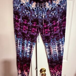 3 piece set- Tie-Dye jogger in Purple, Blue and Black & 2 tops